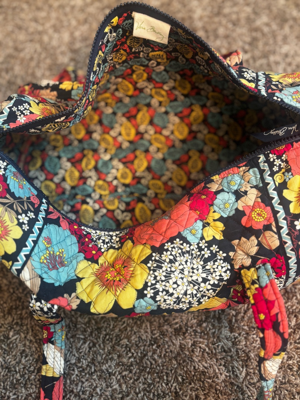 Vera Bradley Floral Small Tote Bag - Picture 3 of 4